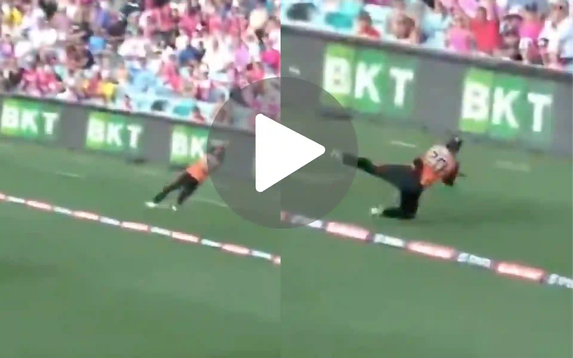 [Watch] Greatest Fielding Effort! Scorchers Player Pulls Off Miraculous Save To Deny Smith A Six